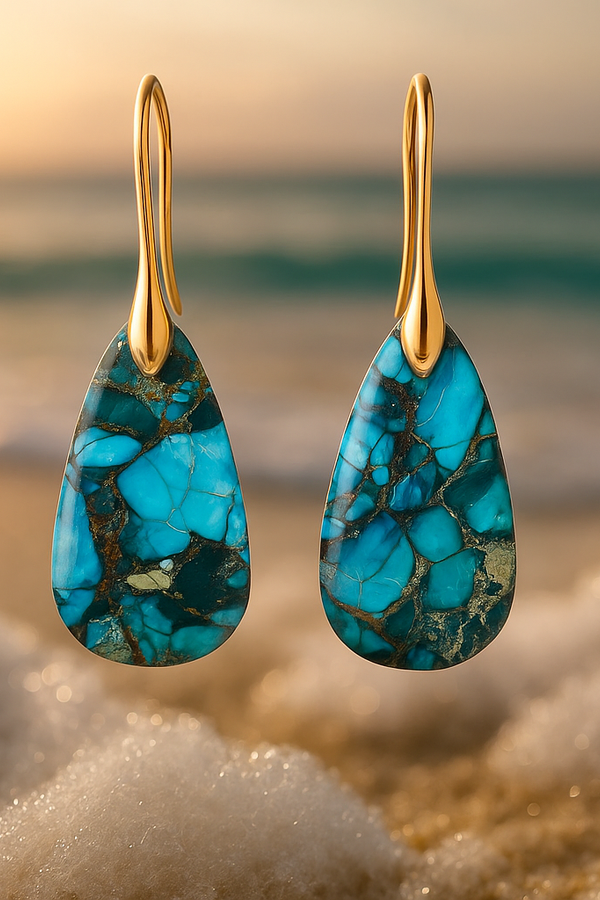 Jade – Λαμπερά Σκουλαρίκια Aqua