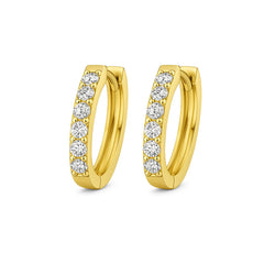 Σκουλαρίκια Huggie Moissanite | Χρυσός 18k