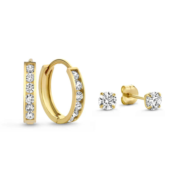 Σετ Σκουλαρίκια Dara Brillane από Στόνι | Χρυσός 14k