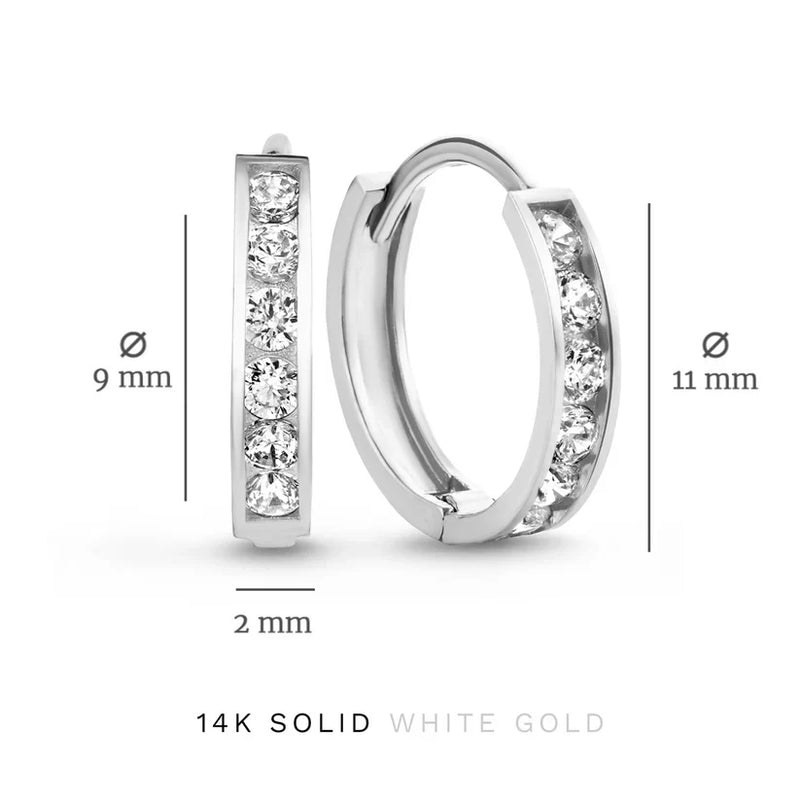Σετ Σκουλαρίκια Dara Brillane από Λευκό Χρυσό 14k