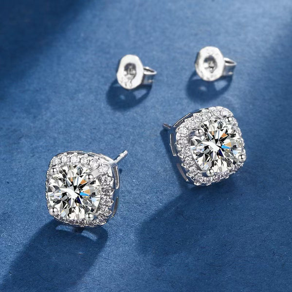 Σκουλαρίκια Glacé Glamour | Λευκός χρυσός 16k