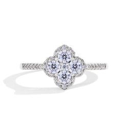 Δαχτυλίδι Soraya Clover | Λευκό χρυσό 18k
