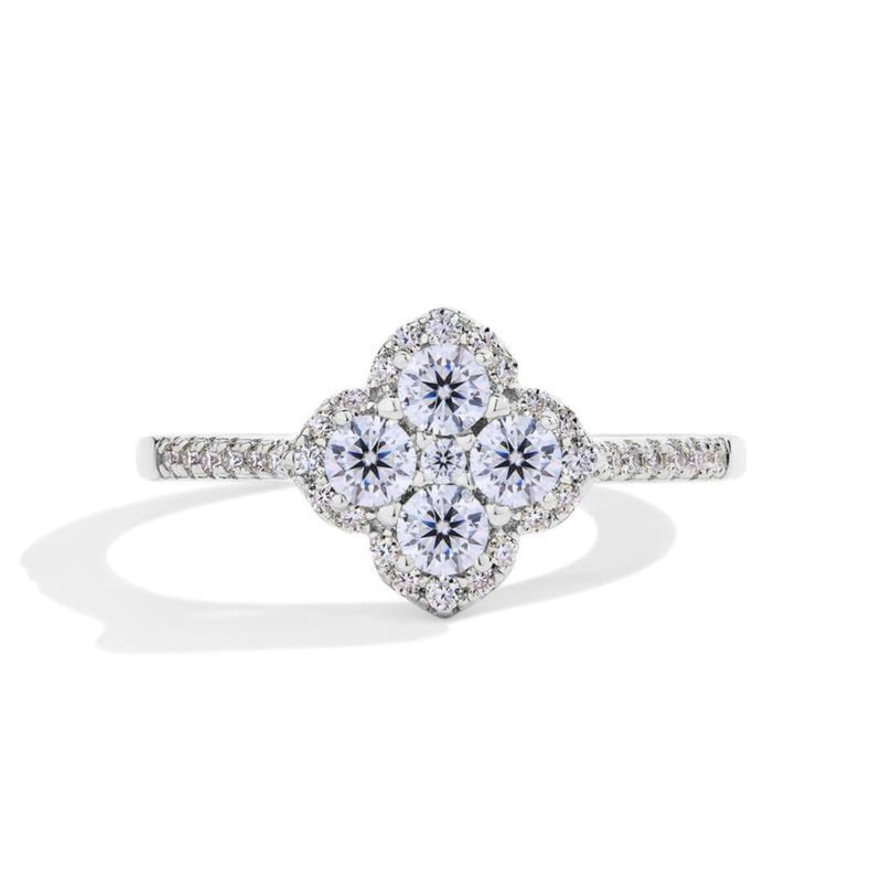 Δαχτυλίδι Soraya Clover | Λευκό χρυσό 18k