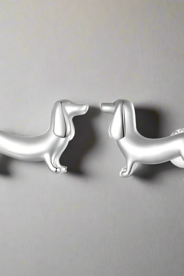 Ασημένια Σκουλαρίκια Dachshund 925