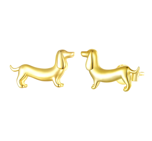 Ασημένια Σκουλαρίκια Dachshund 925