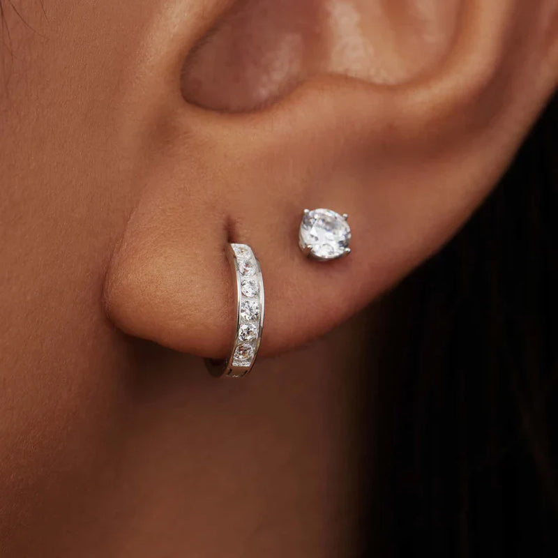 Σετ Σκουλαρίκια Dara Brillane από Λευκό Χρυσό 14k
