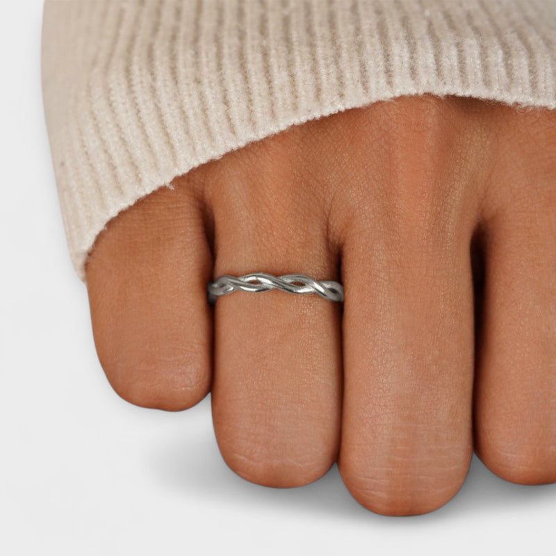 Δαχτυλίδι Infinity Silver Twist