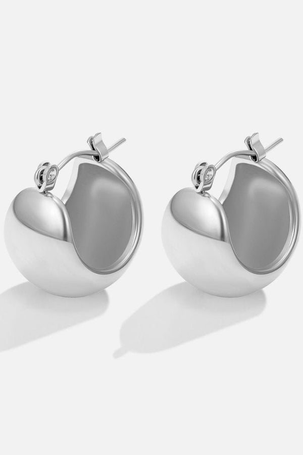Σκουλαρίκια Tara Silver Chunky Hoop