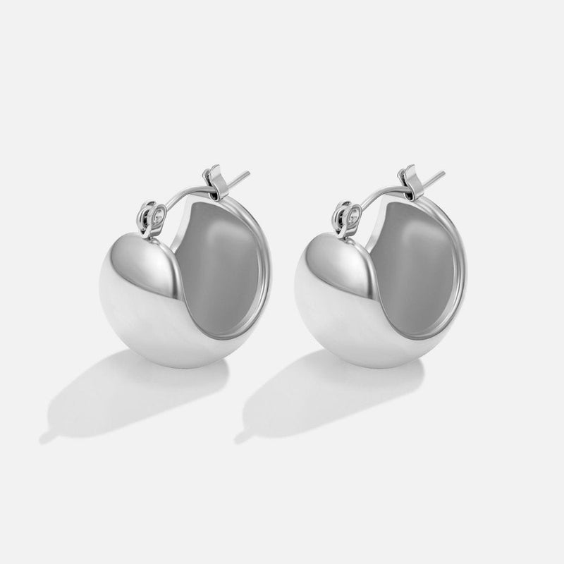 Σκουλαρίκια Tara Silver Chunky Hoop